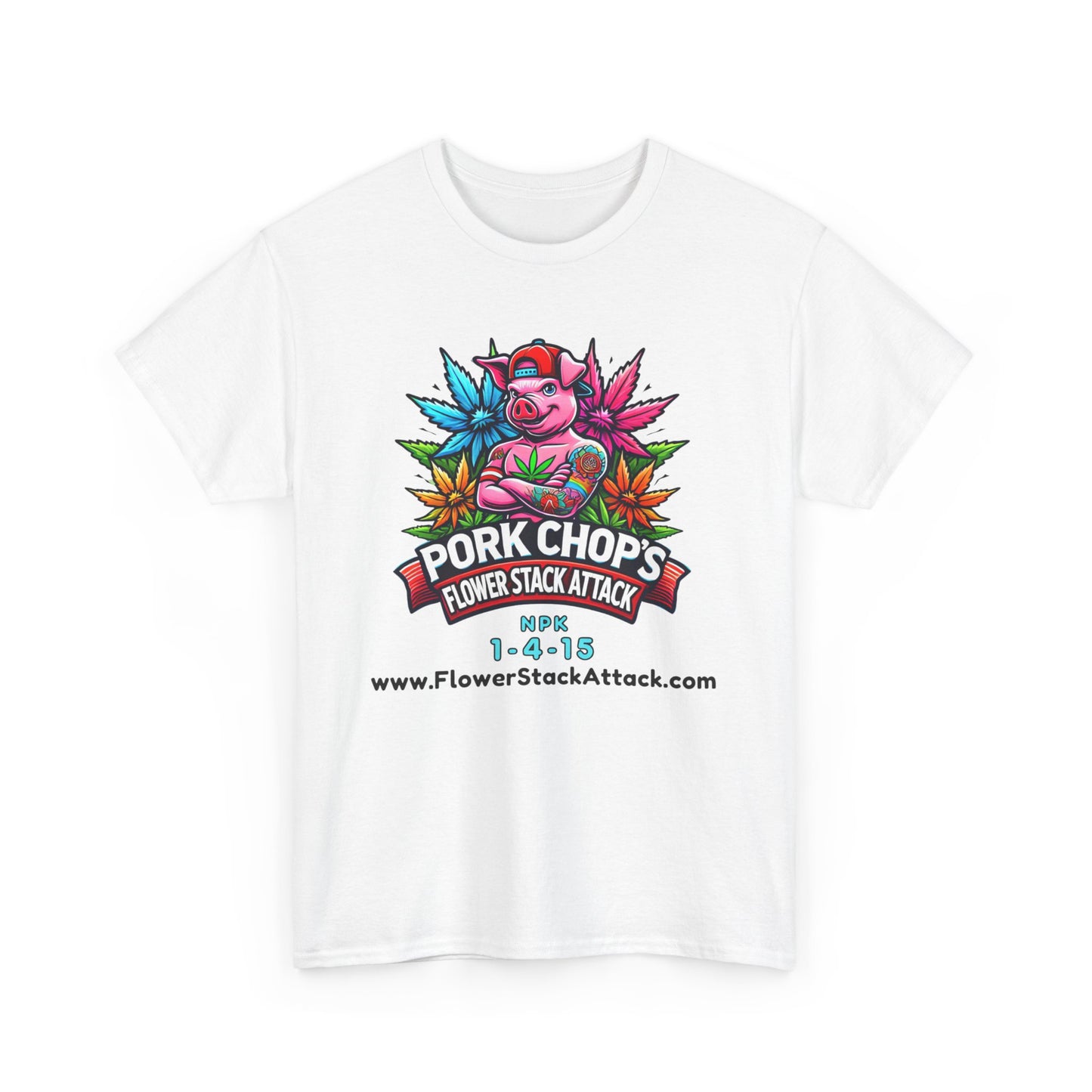 Pork Chop’s Flower Stack Attack™ Logo T-Shirt