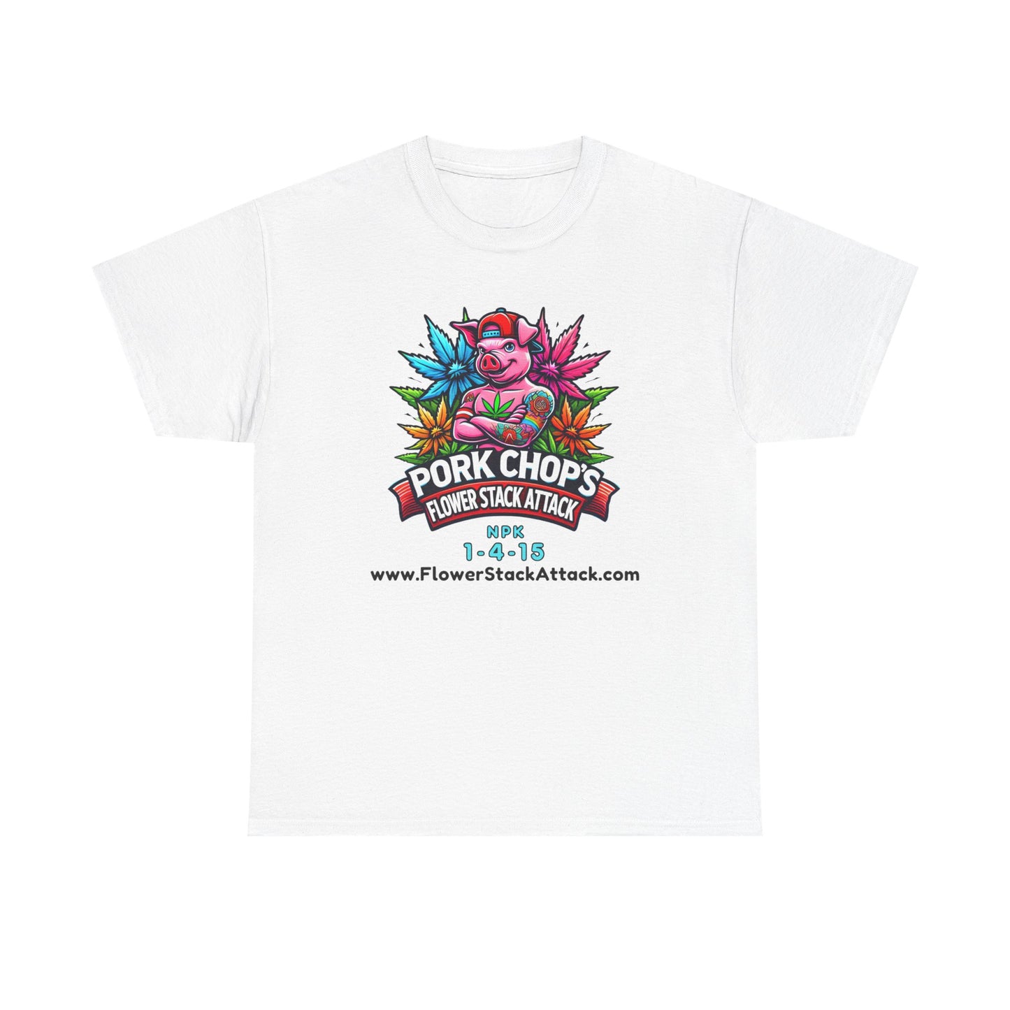 Pork Chop’s Flower Stack Attack™ Logo T-Shirt